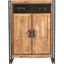 SIT Möbel Highboard 75 x 110 x 35 cm Antikschwarz / Akazie