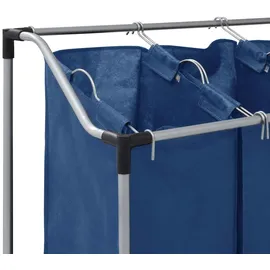 vidaXL 4 Fächer Schwarz Wäschesortierer