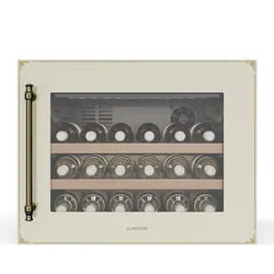 Vinsider Victoria 28 Weinkühlschrank   28 Flaschen   Touch   UV-Schutz   LED   leise   2 Regale Creme 38 Flaschen 1 Kühlzone