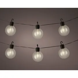 Lumineo Lichterkette Kunststoff 5,8m inkl. Solar schwarz/weiß