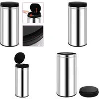 vidaXL Automatischer Sensor Mülleimer 80 L Edelstahl - Mülleimer - Abfalleimer - Sensor-Mülleimer - Sensor-Abfalleimer - Silber