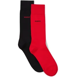 Hugo Herren Socken, mit Label-Detail im 2er-Pack, rot 43-46