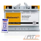 CONTINENTAL AUTOBATTERIE 12V 70Ah STARTERBATTERIE 650A EFB START STOP+POL FETT