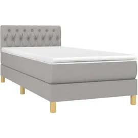 vidaXL Boxspringbett 100 x 200 cm Hellgrau