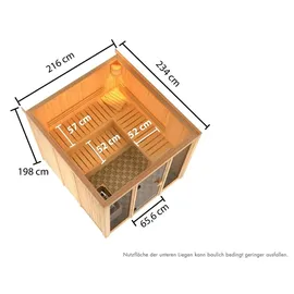 Karibu Askja inkl. 9 kW Ofen + ext. Steuerung