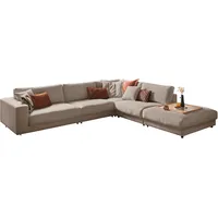 Candy Ecksofa 3C CANDY "Enisa II, bequem und komfortabel, großes Familiensofa, L-Form", beige (sand), B:365cm H:86cm T:322cm, 100% Polyester, Sofas, Ecksofa, incl. 3 Flatterkissen, wahlweise mit Flecken-Schutz-Bezug Easy care