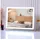 okylor Schminktisch Spiegel mit Beleuchtung, 42x31cm Hollywood Spiegel mit 3 Farbtemperaturen & Dimmer, 360° Drehbar, 3X Vergrößerungsspiegel, Touch-Tasten, USB-C, Weiß – Kosmetikspiegel mit Licht