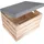 Creative Deco Sitzhocker gepolstert 50 x 40 x 35 cm Beige