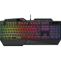 Tastatur Gaming Keyboard PC kabelgebunden RGB DE QWERTZ beleuchtet USB schwarz