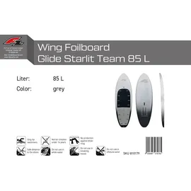 F2 Wing Foilboard Glide Starlit Team Foil Board 85L grau