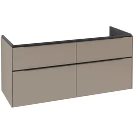 Villeroy & Boch Waschbeckenunterschrank 4 Auszüge 127,2 x 57,9 x 47,8 cm Taupe/Schwarz