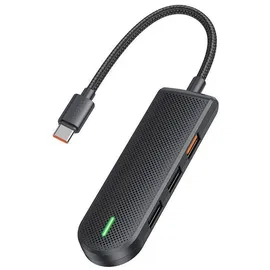 Mcdodo HU-1430 5 in 1 USB-C HUB, 3-Port USB-Hub (1x 3.0, 2x 2.0) + SD Cardreader, schwarz