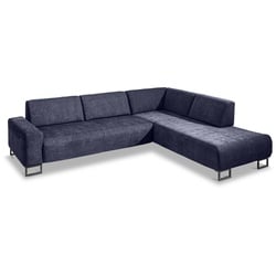 Segmüller Werkstätten Ecksofa Maxime Stoff Blau Navy