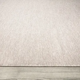 Paco Home Teppich Wohnzimmer Schlafzimmer Kurzflor Waschbar Bis 30 Grad Einfarbiges Design Meliertes Muster Weich Moderne Deko, Grösse:120x160 cm, Farbe:Creme