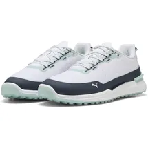 Puma "IGNITE Elevate X Golfschuhe Herren", Herren, Gr. 42.5, weiß (weiß deep navy modern mint blau grün), Obermaterial: Textil, Synthetik; Futter: Textil; Innensohle: Textil; Laufsohle: Gummi, Schuhe