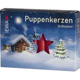 Puppenkerzen Rot 20 Stück BxHxT 1x6,5x1cm NEU Wachskerze Tischpyramide