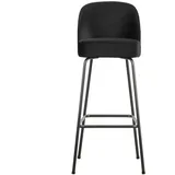 Woood Barhocker mit Fußstütze 50 x 55 x 103 cm Schwarz