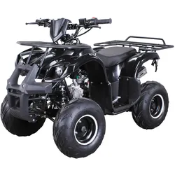 Benzin-Kinderquad S-8 Farmer, 125 ccm, ATV, Not-Aus-Leine, Automatik, Alarmanlage, Scheibenbremse (Schwarz)