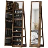 ComfortXL Standspiegel, Braun, Holzwerkstoff, 38x160x38 cm, Spiegel, Standspiegel