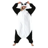 AKAAYUKO Damen Herren Karneval Kostüm Pyjama Weihnachten Tiere Onesie Halloween Jumpsuit Schlafanzug Faschingskostüme Overall Nachtwäsche Kung Fu Panda - XL