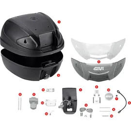 GIVI Schutzhülle für Oberteil Topcase Silver One Size