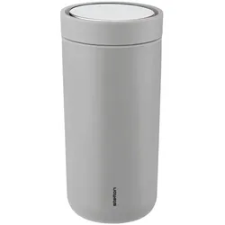 Stelton Thermobecher To Go Click 400 ml Edelstahl Grau