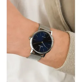 Festina Swiss Made F20014/2 Herrenarmbanduhr - Silber/Dunkelblau