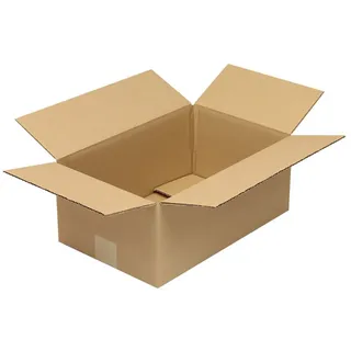 TransPak Faltkarton 1-wellig, Höhenrillung Maße 350x230x140mm C4 Qualität 1.20 C, braun