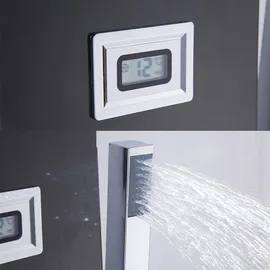 Suguword Duschpaneel mit Armatur inkl. 6 Funktionen Duschsystem Temperaturanzeige Duschsäule
