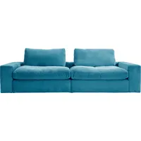 alina Big-Sofa »Sandy«, in Cord, mit losen Sitz und Rückenkissen blau