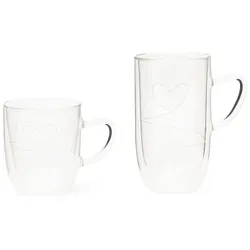 Riviera Maison Doppelwandige Tee- und Kaffeegläser 2 Stück Gläser 2 ml 