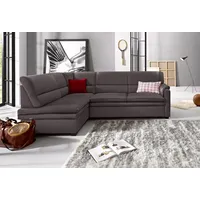 sit&more Ecksofa Pisa L-Form, mit Federkern, wahlweise mit Bettfunktion braun