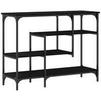 VidaXL Konsolentisch Schwarz Eiche 100x35x75 cm Holzwerkstoff & Stahl