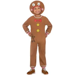 Lebkuchen Männchen Kostüm für Kinder - Kinder-8-10-Jahre