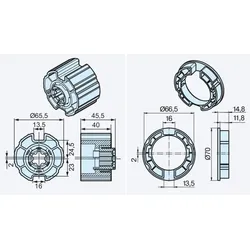 Becker Adapterset Forjas 70 für Hinderniserkennung, Sonnenschutz #49302002790, #49303002180