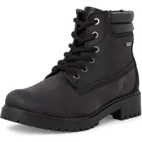 TAMARIS Damen Schnürstiefel, Frauen Stiefel,Wechselfußbett,DUOtex,wasserabweisend,warm gefüttert,schnürung,Boots,Black Uni,37 EU