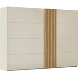 Rauch Schwebetürenschrank »Kleiderschrank Schrank Garderobe Wäscheschrank TEGIO«, mit hochwertigen Holzdekoraufleistung und Glasfront MADE IN GERMANY beige