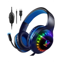Pacrate RGB Gaming Headset für PS4/PS5/Xbox One/PC/Nintendo Switch, PS4 Kopfhörer mit Kabel Xbox Headset mit Mikrofon, Noise Cancelling PS5 Headset mit RGB Lichter