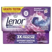 Lenor All in 1 PODS Colorwaschmittel Amethyst Blütentraum 8006530197748 , 1 Karton = 15 Stück à 20,7 g