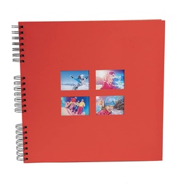 Exacompta 15121E Spiralfotoalbum MILANO 32x32 cm 60 schwarze Seiten - Rot