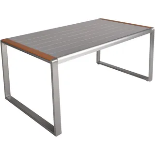 Garden Pleasure AVA Gartentisch 160 x 90 x 74 cm Grau/Silber