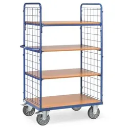 Etagenwagen 8412, 4 Ebenen, Tragkraft 600kg - blau