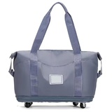 Damen Softside Untersitz Roll-Arbeitstasche Reise Duffel Bag Sport Tote Gym Bag auf 4 Rollen, blau