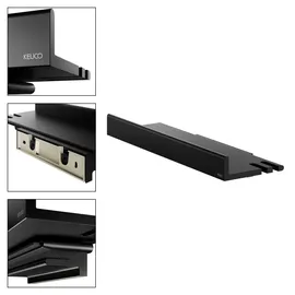 Keuco Duschablage REVA sw matt, mit integriertem Glasabzieher