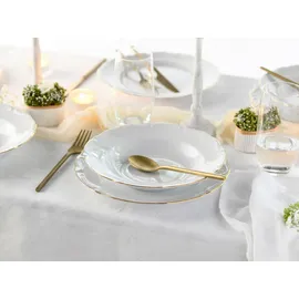 CreaTable Maria Theresia Geschirrset 18-tlg. gold/weiß
