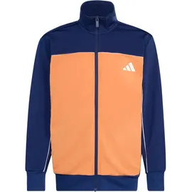 adidas Tricot Colourpop Trainingsanzug Dunkelblau/Dusky Orange/Weiß 164