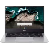 Acer 514 (CB514-2H-K7VE) mit Tastaturbeleuchtung, Chromebook, 14 Zoll Display, MediaTek MT,ARM Cortex A76/A55 Prozessor, 4 GB RAM, 64 eMMC, Mediatek Mali-G57, Silber, Google Chrome OS
