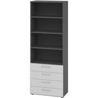 Hammerbacher Hammerbacher, Regal 6OH 4 Schübe, graphit/grau