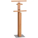 Hasena Herrendiener, Eiche, Alu, Holz, Metall, Eiche, massiv, 45x107x28 cm, standfeste Füße, Schlafzimmer, Herrendiener