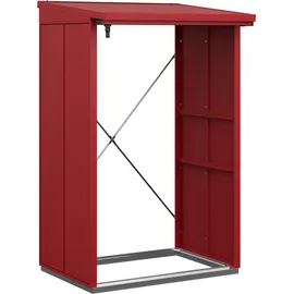Hörmann Kaminholzregal Elegant-V Typ 1 Metall 123 x 103 x 198 cm Purpurrot
